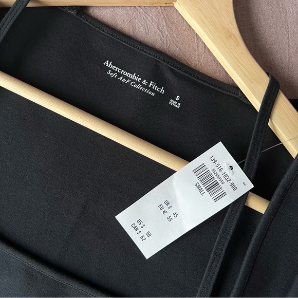 Abercrombie & Fitch Black Long Sleeve Strappy Ponte Top - Picture 5 of 6